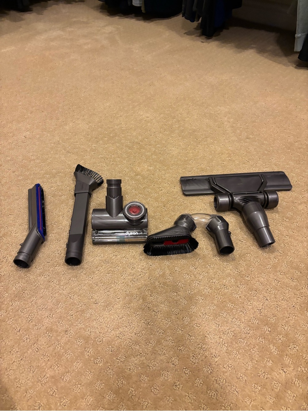 Dyson Gray Vacuum Attachment Accessory Set/Lot with Accent Trim